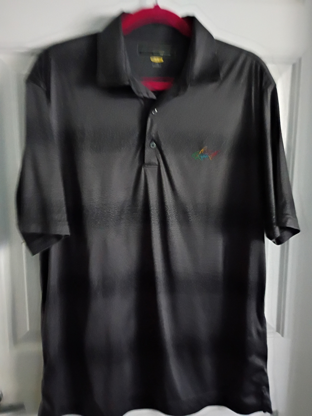 Men's Black Golf Polo Shirt - Classic Short Sleeve